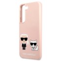 Karl Lagerfeld KLHCS22MSSKCI S22+ S906 hardcase jasno różowy/light pink Silicone Ikonik Karl & Choupette