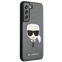 Karl Lagerfeld KLHCS22SSAKHSL S901 S22 srebrny/silver hardcase Saffiano Ikonik Karl`s Head