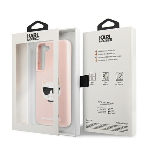 Karl Lagerfeld KLHCS22SSLCHPI S22 S901 hardcase różowy/pink Silicone Choupette Head