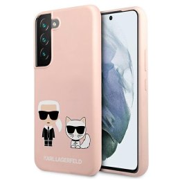 Karl Lagerfeld KLHCS22SSSKCI S22 S901 hardcase jasnoróżowy/light pink Silicone Ikonik Karl & Choupette