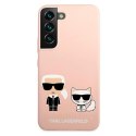 Karl Lagerfeld KLHCS22SSSKCI S22 S901 hardcase jasnoróżowy/light pink Silicone Ikonik Karl & Choupette