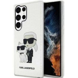 Karl Lagerfeld KLHCS23LHNKCTGT S23 Ultra S918 transparent hardcase Glitter Karl&Choupette