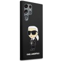 Karl Lagerfeld KLHCS23LSNIKBCK S23 Ultra S918 hardcase czarny/black Silicone Ikonik