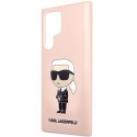 Karl Lagerfeld KLHCS23LSNIKBCP Sam S23 Ultra S918 hardcase różowy/pink Silicone Ikonik