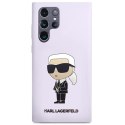 Karl Lagerfeld KLHCS23LSNIKBCU Sam S23 Ultra S918 hardcase purpurowy/purple Silicone Ikonik