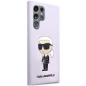 Karl Lagerfeld KLHCS23LSNIKBCU Sam S23 Ultra S918 hardcase purpurowy/purple Silicone Ikonik