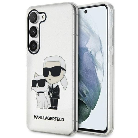 Karl Lagerfeld KLHCS23MHNKCTGT S23+ S916 transparent hardcase Gliter Karl&Choupette