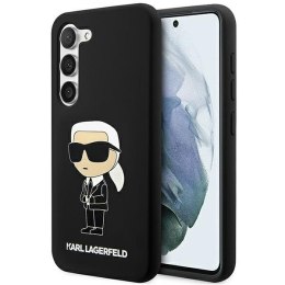 Karl Lagerfeld KLHCS23MSNIKBCK S23+ S916 hardcase czarny/black Silicone Ikonik