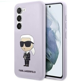 Karl Lagerfeld KLHCS23MSNIKBCU S23+ S916 hardcase purpurowy/purple Silicone Ikonik