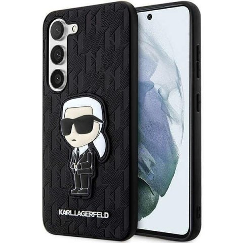 Karl Lagerfeld KLHCS23SSAKLHKPK S23 S911 hardcase czarny/black Saffiano Monogram Ikonik