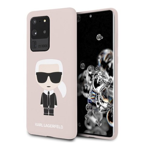 Karl Lagerfeld KLHCS69SLFKPI S20 Ultra G988 hardcase jasnoróżowy/pink Silicone Iconic