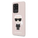 Karl Lagerfeld KLHCS69SLFKPI S20 Ultra G988 hardcase jasnoróżowy/pink Silicone Iconic