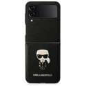 Karl Lagerfeld KLHCZF4IKMSBK F721 Z Flip 4 czarny/black book Saffiano Ikonik Metal