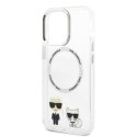 Karl Lagerfeld KLHMP13XHKCT iPhone 13 Pro Max 6,7" hardcase transparent Karl & Choupette Aluminium Magsafe