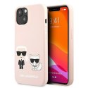 Karl Lagerfeld KLHMP13MSSKCI iPhone 13 6,1" hardcase jasnoróżowy/light pink Silicone Ikonik Karl & Choupette Magsafe