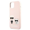 Karl Lagerfeld KLHMP13MSSKCI iPhone 13 6,1" hardcase jasnoróżowy/light pink Silicone Ikonik Karl & Choupette Magsafe