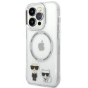 Karl Lagerfeld KLHMP14LHKCT iPhone 14 Pro 6,1" hardcase przeźroczysty/transparent Karl & Choupette Aluminium Magsafe