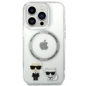 Karl Lagerfeld KLHMP14LHKCT iPhone 14 Pro 6,1" hardcase przeźroczysty/transparent Karl & Choupette Aluminium Magsafe