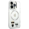 Karl Lagerfeld KLHMP14LHKCT iPhone 14 Pro 6,1" hardcase przeźroczysty/transparent Karl & Choupette Aluminium Magsafe