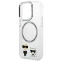 Karl Lagerfeld KLHMP14LHKCT iPhone 14 Pro 6,1" hardcase przeźroczysty/transparent Karl & Choupette Aluminium Magsafe