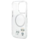 Karl Lagerfeld KLHMP14LHKCT iPhone 14 Pro 6,1" hardcase przeźroczysty/transparent Karl & Choupette Aluminium Magsafe