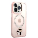 Karl Lagerfeld KLHMP14LHNKCIP iPhone 14 Pro 6,1" hardcase różowy/pink Iconic Karl&Choupette Magsafe