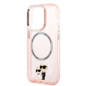 Karl Lagerfeld KLHMP14LHNKCIP iPhone 14 Pro 6,1" hardcase różowy/pink Iconic Karl&Choupette Magsafe