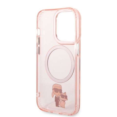 Karl Lagerfeld KLHMP14LHNKCIP iPhone 14 Pro 6,1" hardcase różowy/pink Iconic Karl&Choupette Magsafe