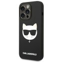 Karl Lagerfeld KLHMP14LSLCHBK iPhone 14 Pro 6,1" hardcase czarny/black Silicone Choupette Head Magsafe