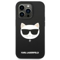 Karl Lagerfeld KLHMP14LSLCHBK iPhone 14 Pro 6,1" hardcase czarny/black Silicone Choupette Head Magsafe