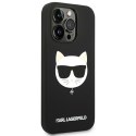 Karl Lagerfeld KLHMP14LSLCHBK iPhone 14 Pro 6,1" hardcase czarny/black Silicone Choupette Head Magsafe