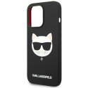 Karl Lagerfeld KLHMP14LSLCHBK iPhone 14 Pro 6,1" hardcase czarny/black Silicone Choupette Head Magsafe