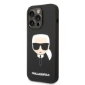 Karl Lagerfeld KLHMP14LSLKHBK iPhone 14 Pro 6,1" hardcase czarny/black Silicone Karl`s Head Magsafe