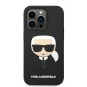 Karl Lagerfeld KLHMP14LSLKHBK iPhone 14 Pro 6,1" hardcase czarny/black Silicone Karl`s Head Magsafe