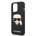 Karl Lagerfeld KLHMP14LSLKHBK iPhone 14 Pro 6,1" hardcase czarny/black Silicone Karl`s Head Magsafe