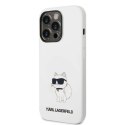 Karl Lagerfeld KLHMP14LSNCHBCH iPhone 14 Pro 6,1" hardcase biały/white Silicone Choupette MagSafe