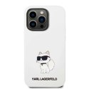 Karl Lagerfeld KLHMP14LSNCHBCH iPhone 14 Pro 6,1" hardcase biały/white Silicone Choupette MagSafe