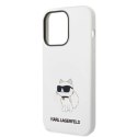 Karl Lagerfeld KLHMP14LSNCHBCH iPhone 14 Pro 6,1" hardcase biały/white Silicone Choupette MagSafe