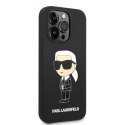 Karl Lagerfeld KLHMP14LSNIKBCK iPhone 14 Pro 6,1" hardcase czarny/black Silicone Ikonik Magsafe