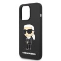 Karl Lagerfeld KLHMP14LSNIKBCK iPhone 14 Pro 6,1" hardcase czarny/black Silicone Ikonik Magsafe