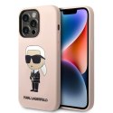 Karl Lagerfeld KLHMP14LSNIKBCP iPhone 14 Pro 6,1" hardcase różowy/pink Silicone Ikonik Magsafe