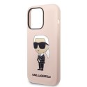 Karl Lagerfeld KLHMP14LSNIKBCP iPhone 14 Pro 6,1" hardcase różowy/pink Silicone Ikonik Magsafe