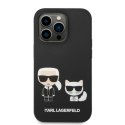 Karl Lagerfeld KLHMP14LSSKCK iPhone 14 Pro 6,1" hardcase czarny/black Liquid Silicone Karl & Choupette Magsafe