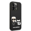 Karl Lagerfeld KLHMP14LSSKCK iPhone 14 Pro 6,1" hardcase czarny/black Liquid Silicone Karl & Choupette Magsafe