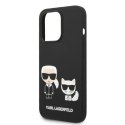 Karl Lagerfeld KLHMP14LSSKCK iPhone 14 Pro 6,1" hardcase czarny/black Liquid Silicone Karl & Choupette Magsafe