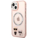 Karl Lagerfeld KLHMP14MHKCP iPhone 14 Plus 6,7" hardcase różowy/pink Karl & Choupette Aluminium Magsafe