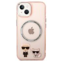 Karl Lagerfeld KLHMP14MHKCP iPhone 14 Plus 6,7" hardcase różowy/pink Karl & Choupette Aluminium Magsafe