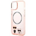 Karl Lagerfeld KLHMP14MHKCP iPhone 14 Plus 6,7" hardcase różowy/pink Karl & Choupette Aluminium Magsafe