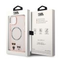 Karl Lagerfeld KLHMP14MHKCP iPhone 14 Plus 6,7" hardcase różowy/pink Karl & Choupette Aluminium Magsafe