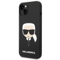 Karl Lagerfeld KLHMP14MSLKHBK iPhone 14 Plus 6,7" hardcase czarny/black Silicone Karl`s Head Magsafe